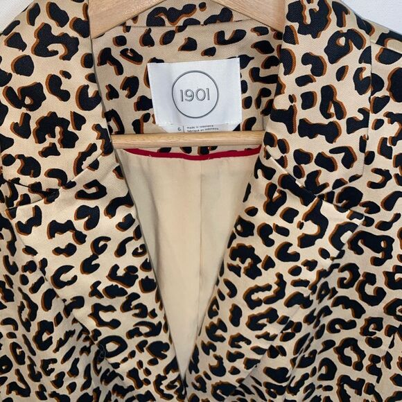 1901 Nordstrom Cheetah Animal Print Blazer - Picture 3 of 6